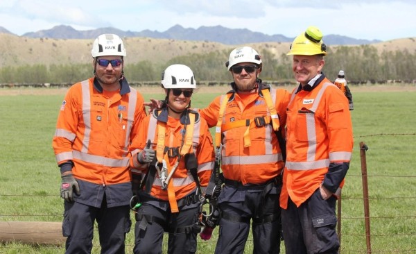 Three WEL Networks crew members join MainPower to restore power